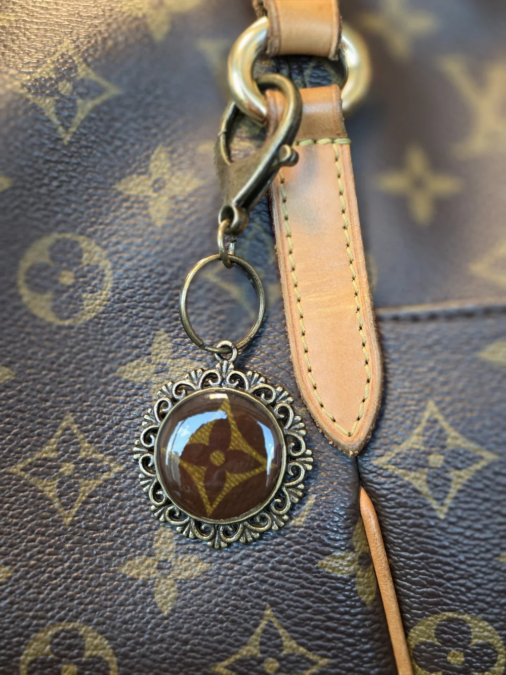 Louis Vuitton Handmade Monogram Keychain Charm.
